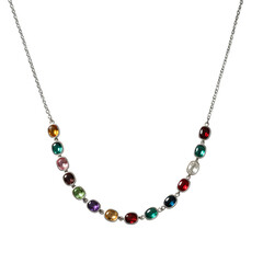 Rainbow Gemstone Necklace: Vibrant Colors, Elegant Design
