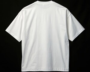 T-shirt mockup in white, back side view for template