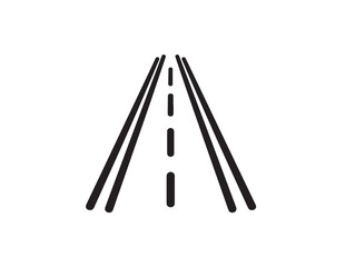 Modern highway road structure in outlined vector art
