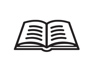 History book icon in flat minimal vector style