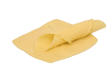 Ripened cheese with Swiss-type eyes in slices