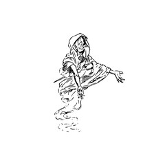 black and white fish