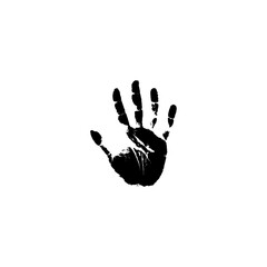 Obraz premium hand print on white background