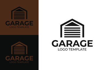 Garage door logo design vector template symbol illustration