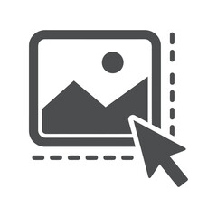 Image Selection Icon, Cursor Clicking Picture, Digital Photo Editing, Graphic Design