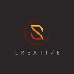 S Logo Vector with Abstract and Geometric Letter Formation