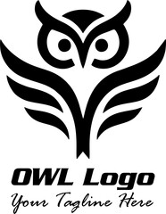 Owl illustration, Owl logo design, Owl vector
