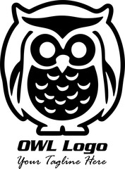 Owl illustration, Owl logo design, Owl vector