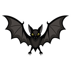 A bat silhouette vector on white background