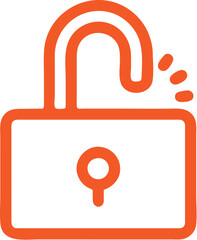 unlock icon simple icon. Vector ICON all icon Viktor	
