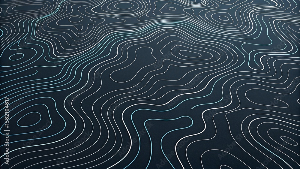 Poster abstract topographic map contour lines pattern image