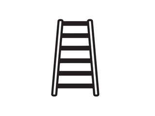 Step ladder vector drawn in clean graphic lines