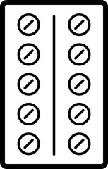 blister pills outline icon