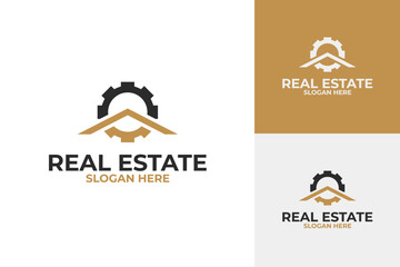 Renovation house logo design template vector illustration