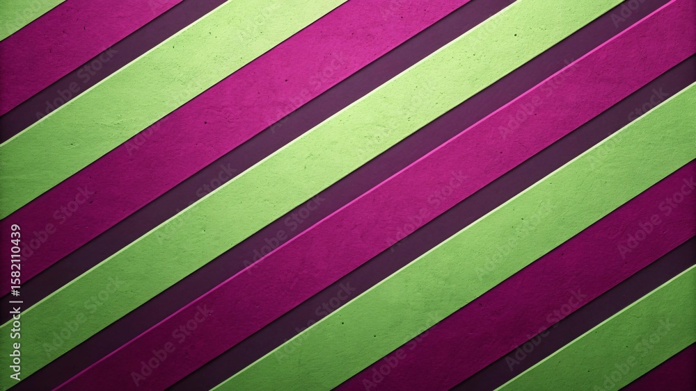 Poster magenta and lime green diagonal stripes on dark background abstract pattern