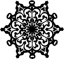 Fototapeta premium mandala, snowflake, ornate, intricate, pattern, vector