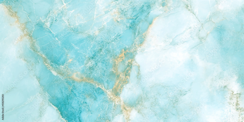 Poster showcases a smooth abstract surface with a predominantly light blue color scheme, it features a marb