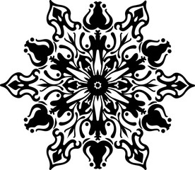 mandala, snowflake, ornate, intricate, pattern,  vector