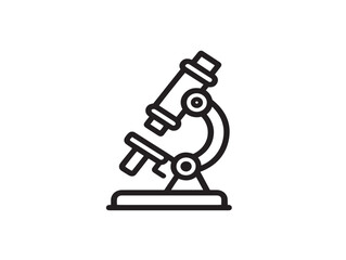 Microscope tool for biology research in vector style