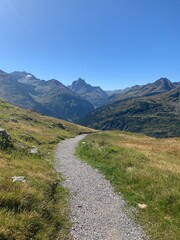 Fototapeta premium road in the mountains in st. Anton am arlberg