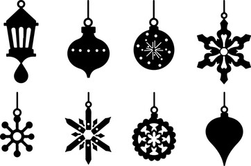 Decorative Ornaments & Lantern Silhouettes vector