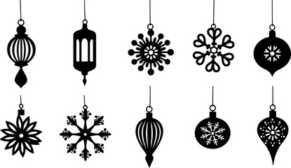 Decorative Ornaments & Lantern Silhouettes vector