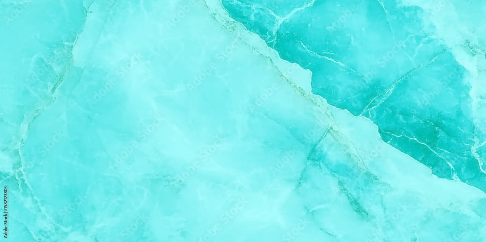 Poster showcases a smooth abstract surface with a predominantly light blue color scheme, it features a marb