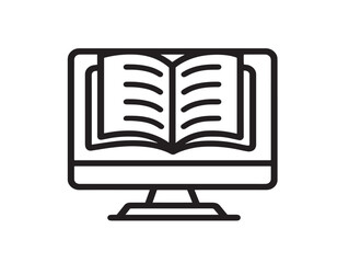 Digital classroom learning concept in minimal vector design