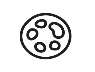 Minimalist 2D paint palette design illustration