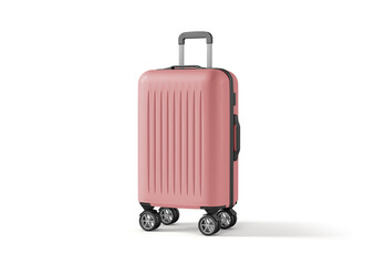 Modern Blue Hard Shell Luggage Suitcase with Spinner Wheels Isolated on White Background

