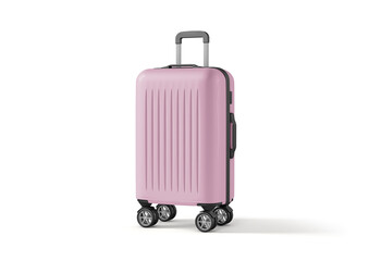 Modern Blue Hard Shell Luggage Suitcase with Spinner Wheels Isolated on White Background

