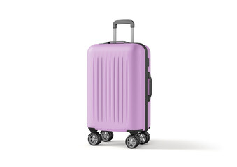 Modern Blue Hard Shell Luggage Suitcase with Spinner Wheels Isolated on White Background

