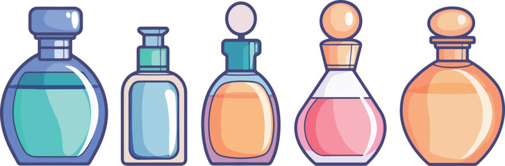 Cartoon perfume bottle illustration material
