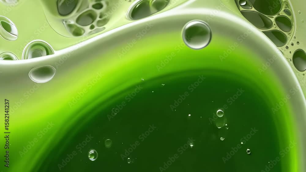 Poster flowing organic green surface creating seamless patterns of texture and depth in a natural compositi