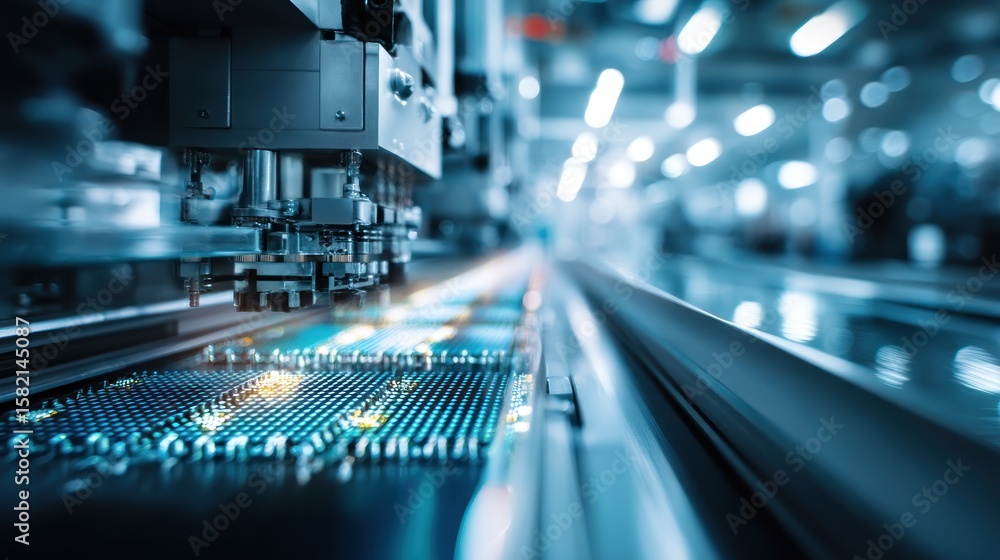 Poster automated electronic component assembly in a modern factory