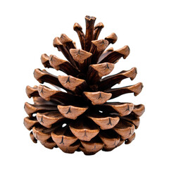 Pinecone brown forest isolated, Autumn woodland nature object, Natural decor component, Organic forest detail, Rustic seasonal prop