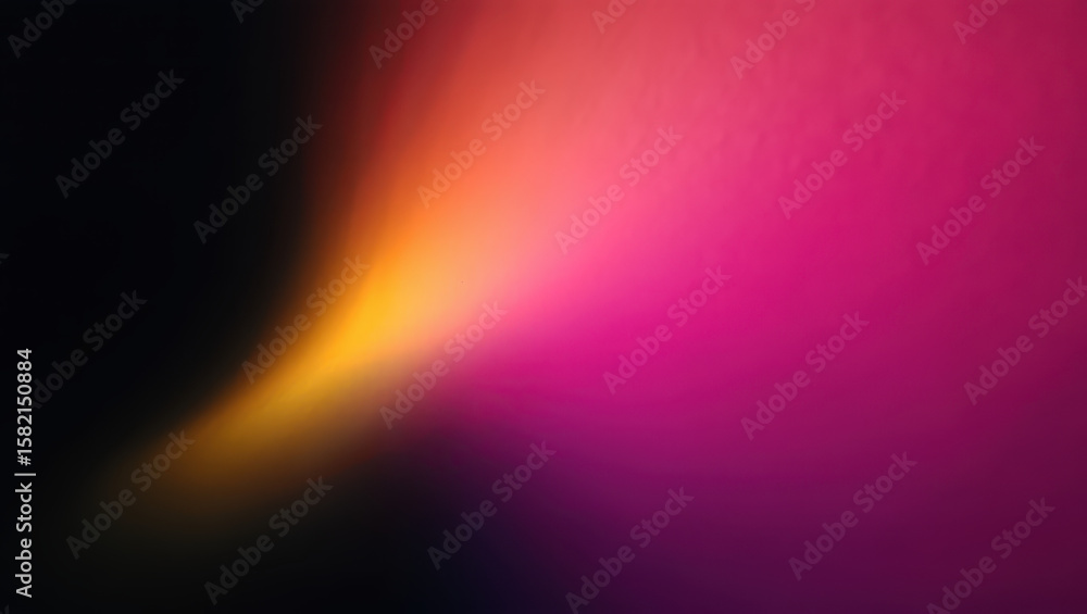 Poster abstract gradient background with a blend of dark, yellow, orange, and pink colors creating a soft e