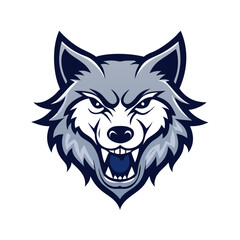 Illustration of wolf mascot logo 