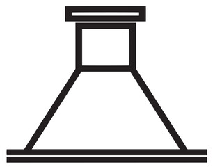 Modern Minimal Roof with Chimney Vector Icon