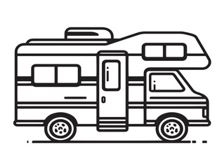 Clean and Modern RV Camper Icon Artwork