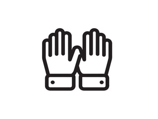 Obraz premium Sleek and Simple Safety Gloves Artwork Vector