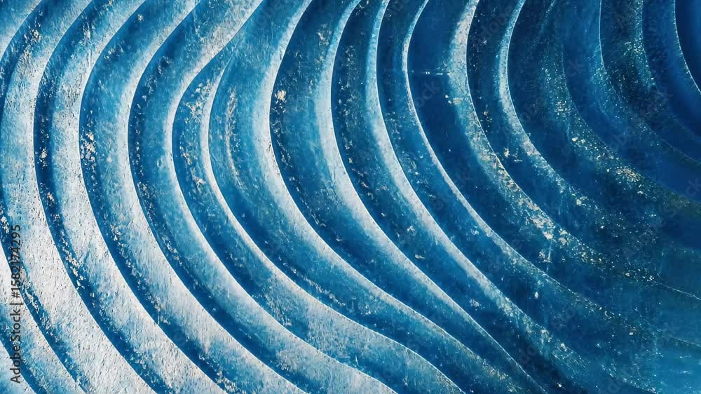 Poster waves of texture on a blue background create a calming and serene atmosphere, blue background with t