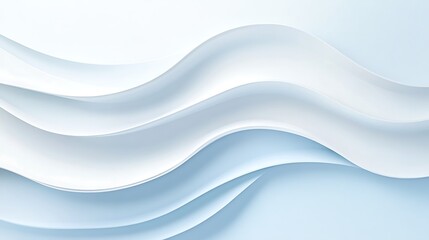 Fototapeta premium Abstract wavy design in light blue and white