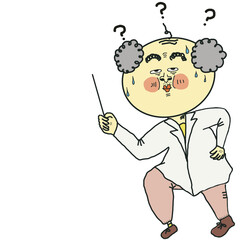 悩んでいる博士です。