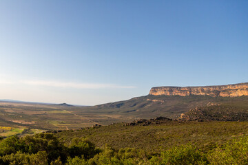 Landscape on the Gifberg with Matzikama on left  in the Western Cape of South Africa