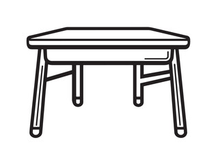 Stylish 2D Vector Icon of a School Desk
