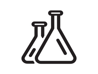 Clean and Detailed Line Art of Science Lab Icon
