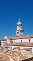 The historic Cathedral of the Assumption of the Blessed Virgin Mary in Krk, Croatia, with its...