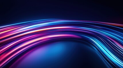 Fototapeta premium Vibrant abstract light trails in dynamic motion
