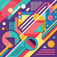 Abstract line shapes concept design background. Abstract Colorful Background. Abstract shapes background. Abstract colored background. Vector illustration stock illustration